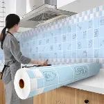Yüksek Sıcaklığa Dayanıklı Kendiliğinden Yapışkanlı Film Su ve Yağ Geçirmez Duvar Folyosu 5mt x 60 c-1
