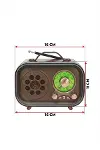 Retro Bluetooth Radyo Hoparlör USB TF Kart AUX FM Taşınabilir Nostaljik Tasarım-2