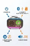 Retro Bluetooth Radyo Hoparlör USB TF Kart AUX FM Taşınabilir Nostaljik Tasarım-3
