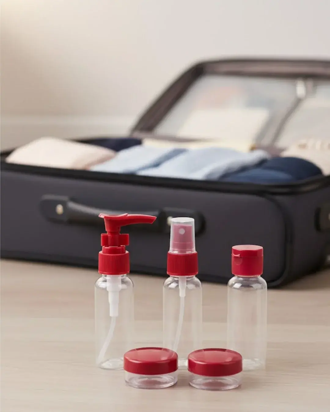 Taşınabilir 5 Parça Seyahat Kozmetik Dolum Seti 30 ml