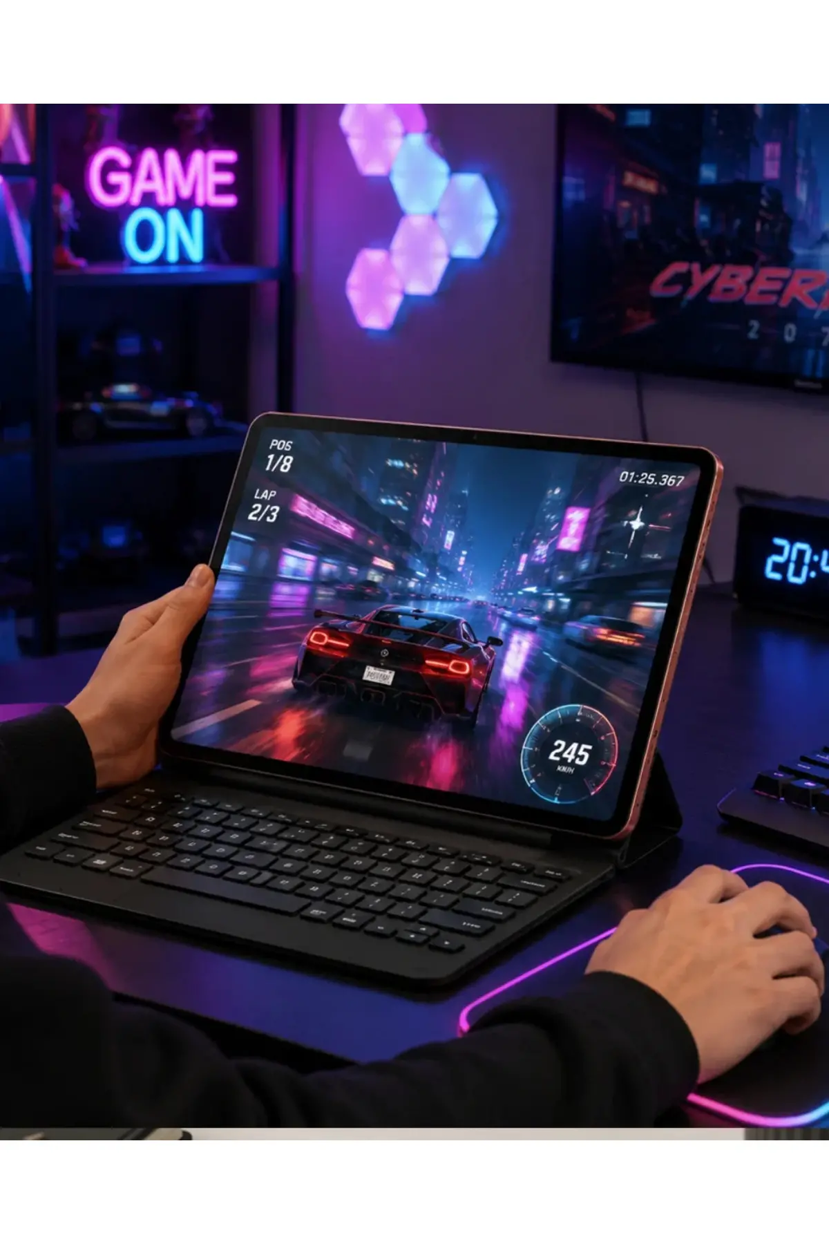 Klavyeli Tablet Bilgisayar Seti Dokunmatik Kalem ve Kılıf Destekli