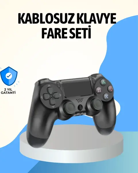 PS4 Uyumlu Kablosuz Oyun Kolu Ergonok Çift Titreşimli