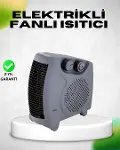 Fanlı Elektrikli Isıtıcı Termostatlı Güvenli Yanmaz Plastik Gövde-1