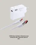 120W Turbo Destekli Hızlı Şarj Cihazı Type-C Uyumlu Akım Korumalı-4
