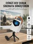 HD Ayaklı Portatif Projeksiyon Cihazı Bluetooth Wifi Akıllı Android İşlemcili-1