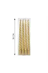 4'lü Lüks Burgu Şamdan Mumu 26 cm - Damlatmaz Spiral Dekoratif Mum Seti-4