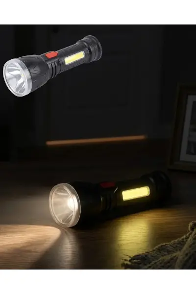 Şarjlı Uzun Menzilli El Feneri 9 LED Dayanıklı ve Güçlü