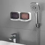 Duvara Monte İkili Kapaklı Plastik Katı Sabunluk Organizer – Banyo & Mutfak İçin Yapışkanlı Sabun Ku-2