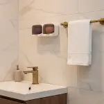 Duvara Monte İkili Kapaklı Plastik Katı Sabunluk Organizer – Banyo & Mutfak İçin Yapışkanlı Sabun Ku-3