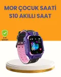 S10 Mor Akıllı Çocuk Saati Konum Takip ve Güvenlik Özellikli-1
