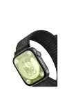Huawei Fit 4 Hasırlı Cırtcırtlı Kordon - Siyah-2