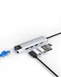 USB C Çoklu Port Adaptör HD USB Ethernet SD Kart Hub-3