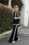 Kadın Kısa Kollu Bisiklet Yaka çift Renk şerit Detaylı Viskon Iki Iplik Bluz Ve Pantolon Ikili Takım-5