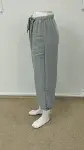 Kadın Beli Lastikli Bağcıklı Düğme Detaylı Pantolon-5