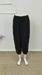 Kadın Beli Lastikli Bağcıklı Düğme Detaylı Pantolon-4