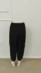 Kadın Beli Lastikli Bağcıklı Düğme Detaylı Pantolon-6