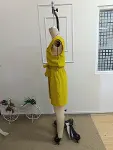 Kadın Askılı V Yakalı önden Düğmeli Belden Bağcıklı Kısa Aerobin Tulum-6