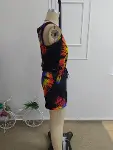 Kadın Askılı önden Fermuarlı Beli Lastikli Ve Bağcıklı Desenli Kısa Tulum-6