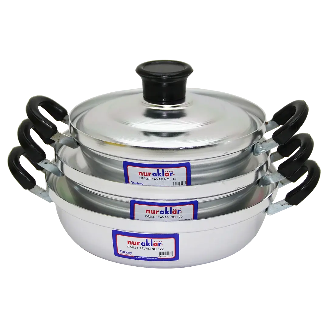 3LÜ Alünyum Omlet Set NO-18-20-22