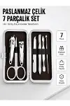 Paslanmaz Çelik Kişisel Bakım Seti – 7 Parça-1