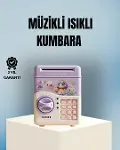 Işıklı Sesli Şifreli Otomatik Para Çeken Kumbara Mor-1