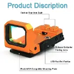 Vism Flipdot Reflex M2 Red Dot Sight Katlanabilir 22mm Reflex Nişangâh-4