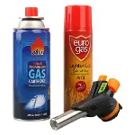 3 Parça Profesyonel Pürmüz Seti Pürmüz Torch Çakmak Başlık- Kamp Gazı 400ml- Çakmak Gazı 270-3