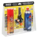 3 Parça Profesyonel Pürmüz Seti Pürmüz Torch Çakmak Başlık- Kamp Gazı 400ml- Çakmak Gazı 270-1