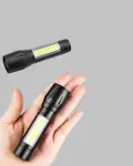 4 Mod Şarjlı Işıldak | Ultra Güçlü Cree LED | Su Geçirmez Alünyum Gövde-4