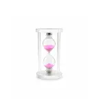 Küçük Cam Kum Saati Cam Standlı= Çap: 6CM-YÜKSEKLİK: 10CM-1