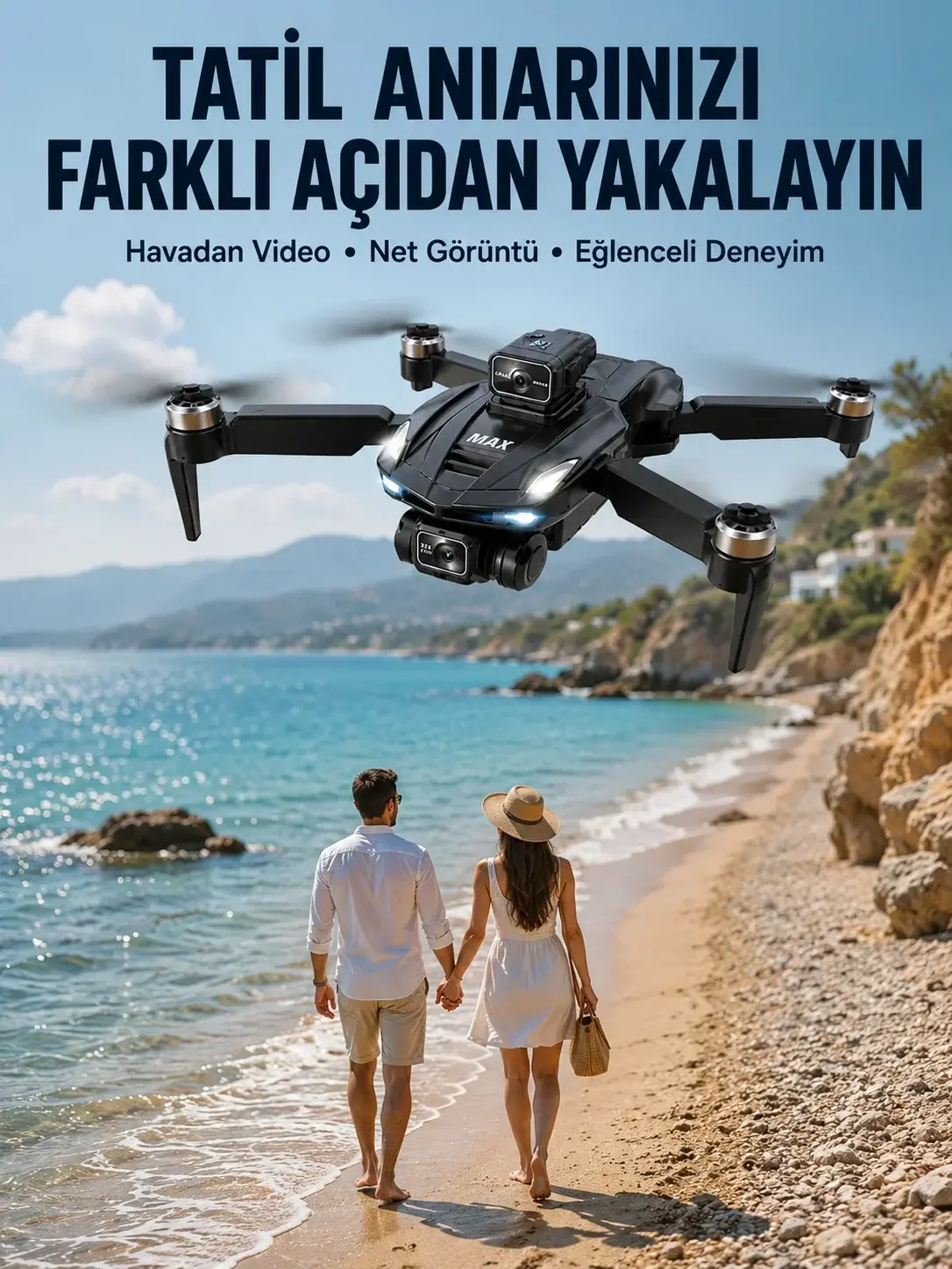 Taşınabilir Katlanabilir Drone ile Açık Alanlarda Keyifli Uçuş Deneyi