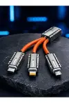 LED Göstergeli 120W PD Turbo Destekli Preum 3'ü 1 Arada Şarj Kablosu-2
