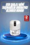 Mini El Rondosu Şarjlı Doğrayıcı Taşınabilir Rondo Blender 250 ML-1