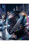 Şarjlı Motosiklet Kask Intercom Kulaklık Bluetooth 5.3 Teknolojisi-1