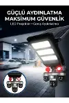 Güneş Enerjili Kablosuz Dış Mekan Güvenlik Kamerası Gece Görüşlü LED Projektörlü-1