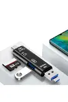 5 in 1 Çok Fonksiyonlu USB 2.0 Micro Sd Kart Okuyucu - Usb/micro Usb/type-C Çıkışlı, Otg Çevirici-2