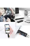 5 in 1 Çok Fonksiyonlu USB 2.0 Micro Sd Kart Okuyucu - Usb/micro Usb/type-C Çıkışlı, Otg Çevirici-4