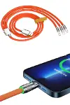 Çoklu Şarj Kablosu USB Type-C İOS Uyumlu 120W Hızlı Şarj Kablosu-4