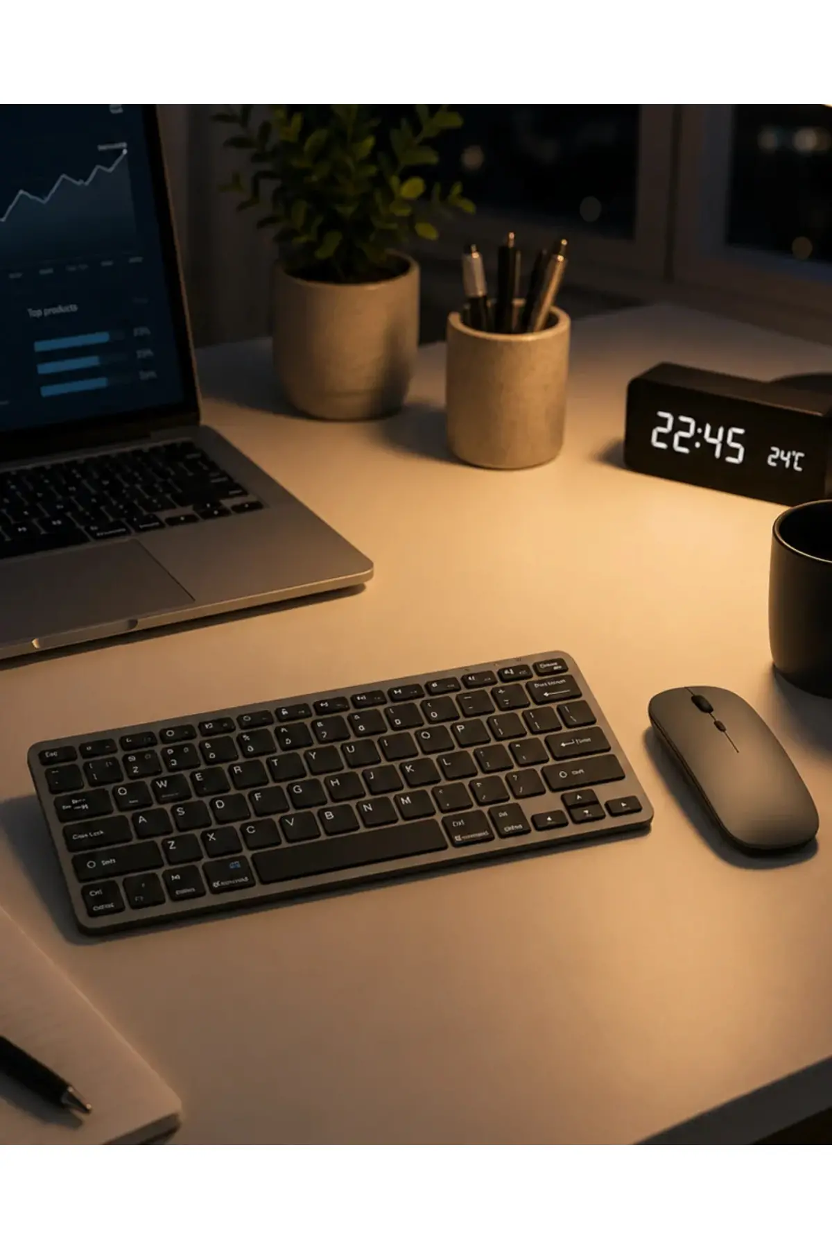 Telefon Tablet ve Bilgisayar Uyumlu Kablosuz Klavye Mouse Kombini