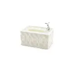 18.4X12.5X9CM Beyaz Yaylı Masaüstü Dekoratif Dikdörtgen Peçetelik-2