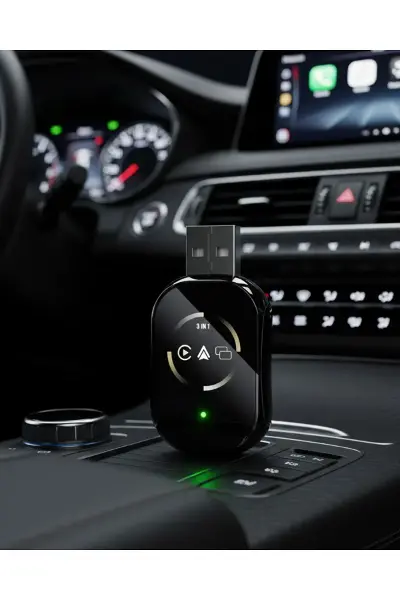 Araç İçi Kablosuz CarPlay Android Auto AirPlay Adaptörü