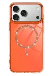 Apple iPhone 17 Pro Max Live Diamond Magsafe Kapak - Turuncu-2