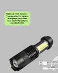 Şarjlı Mini LED El Feneri 2000 Lümen Su Geçirmez-2