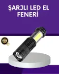 Şarjlı Mini LED El Feneri 2000 Lümen Su Geçirmez-1