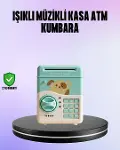 Su Yeşili Elektronik Şifreli ATM Tasarımlı Para Biriktirme Kumbarası-1