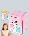 ATM Tasarımlı Pembe Işıklı Sesli Çocuk Kumbarası-4