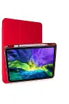 Apple iPad Pro 11 (2024) Kılıf Kalemlikli Mars Tablet Kılıfı - Kırmızı-1