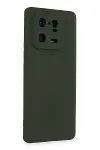 Xiao 13 Pro Kılıf Nano içi Kadife Silikon - Koyu Yeşil-2