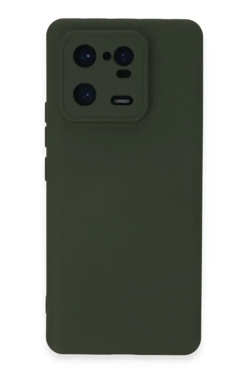 Xiao 13 Pro Kılıf Nano içi Kadife Silikon - Koyu Yeşil