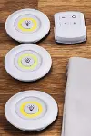 Led Lamba 3'lü Uzaktan Kumandalı Yapışkanlı Beyaz Işık-4